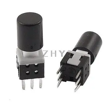 

10 Pcs 5mm Round Buttong PCB Self Lock Tactile Tact Push Button Switch 5.8mm x 1
