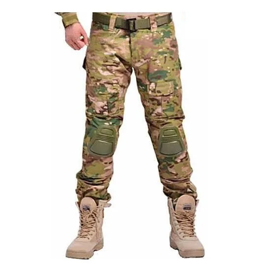 AichAngeI тактические армейские военные брюки карго мужские спортивные брюки армейские повседневные штаны с наколенниками - Цвет: CP