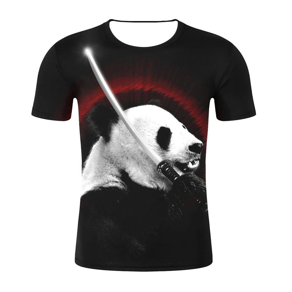 المتناثرة غالاكسي المصارعة الباندا الكوميديا تي شيرتات قصيرة الاكمام 3D بارد Camiseta T قميص الرجال النساء لطيف الصيف أزياء تي شيرتات عجيبة