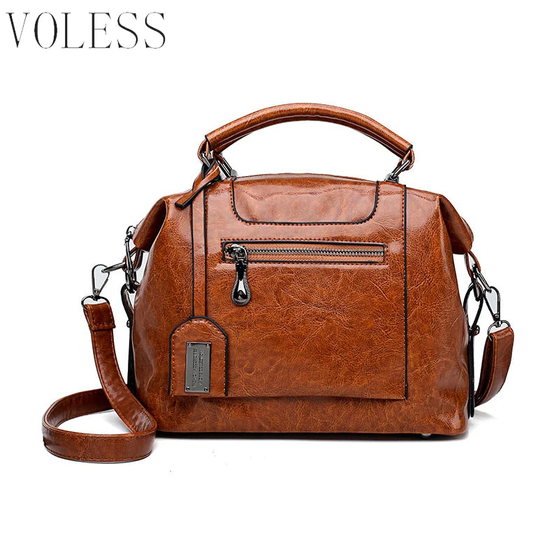 VOLESS масло кожа Для женщин Сумки высокое качество Crossbody сумка для большой Ёмкость