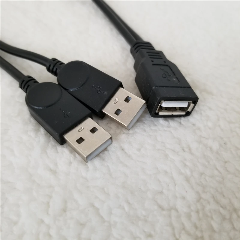 100 шт./лот USB 2 0 от 1 до разветвитель Кабель питания зарядного устройства Штекерный