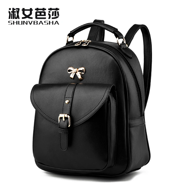 Fashion Lovely PU Leather Backpack 2017 Fashion Women Mochila Feminina Mujer Back Pack For Girl Bolsa