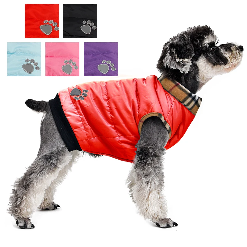

6 Colors 5 Sizes Pure Cotton Pet Clothes For Dog Waistcoat Pattern 5 Paw Print Dog Lovely Soft Fabric Cozy Free Shipping