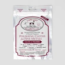 Мыс трески очищает полировочные ткани для тонких металлов-двойной пакет для ювелирных часов