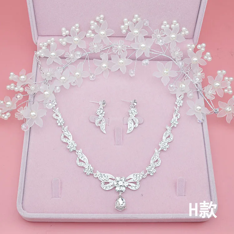 Luxo Cristal Conjuntos de Jóias de Casamento para Noivas Gargantilha Colar + Coroa Tiara + Brinco Conjuntos de Jóias para Bridals Acessórios Para o Cabelo (11)