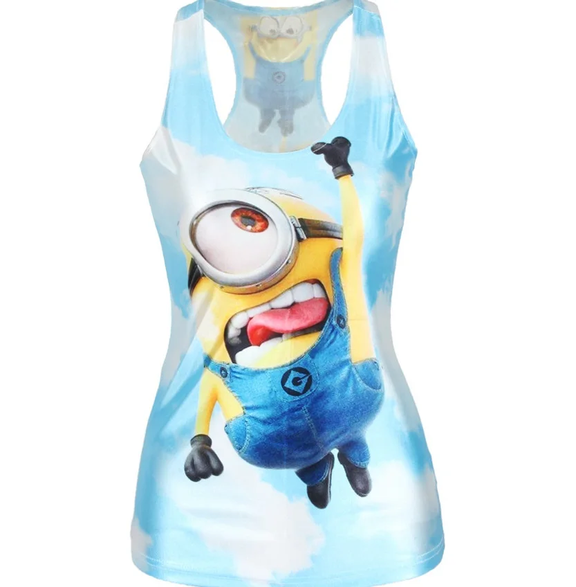 

slim fit Tee cool fitness digital printed i-vest for women sublimation Novel models ladies gj-18 tank top