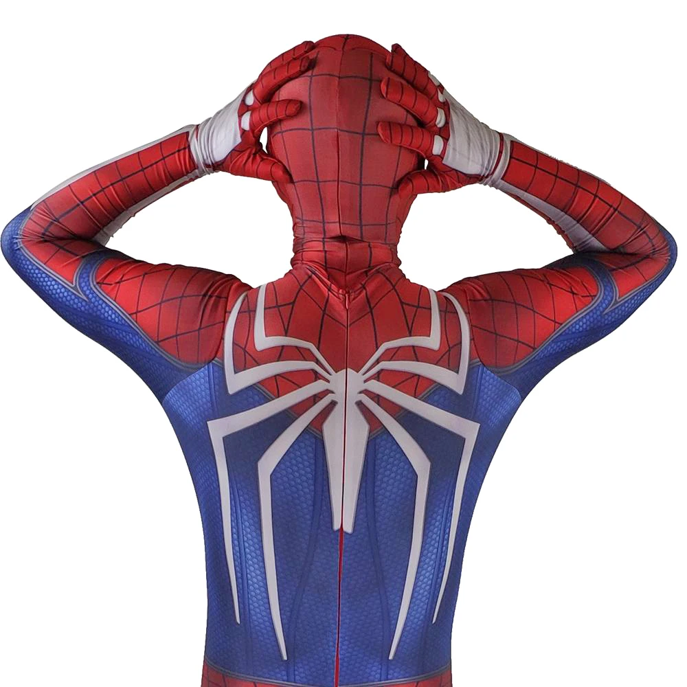 «Человек-паук»; PS4 Косплэй костюм видеоигры 3D с принтом Человека-паука из полный боди; Детский костюм на Хэллоуин; детский красивый наряд супергероя