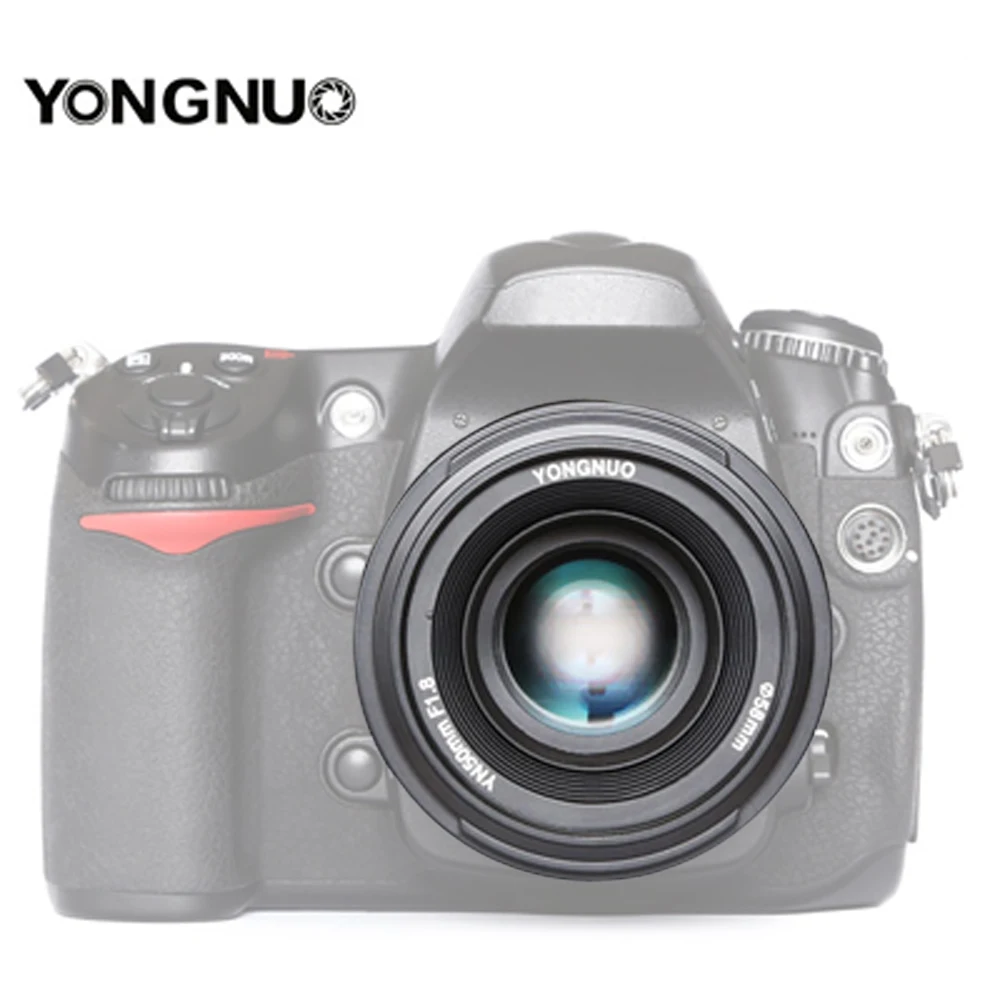 Объектив YONGNUO YN 50 мм yn50 F1.8 с большой апертурой AF/MF фиксированный объектив