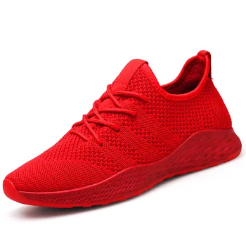 

Men's Casual Shoes New Three Bars Flynit Wear-Resistant Breathable Mesh Lace-UpAdult Fashion Shoes Men's Sneakers