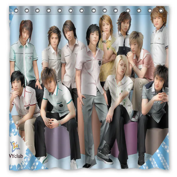 

Super Junior Shower Curtain Waterproof Moldproof Polyester Fabric Bath Curtain Drop Ship Bathroom Decor 180*180cm
