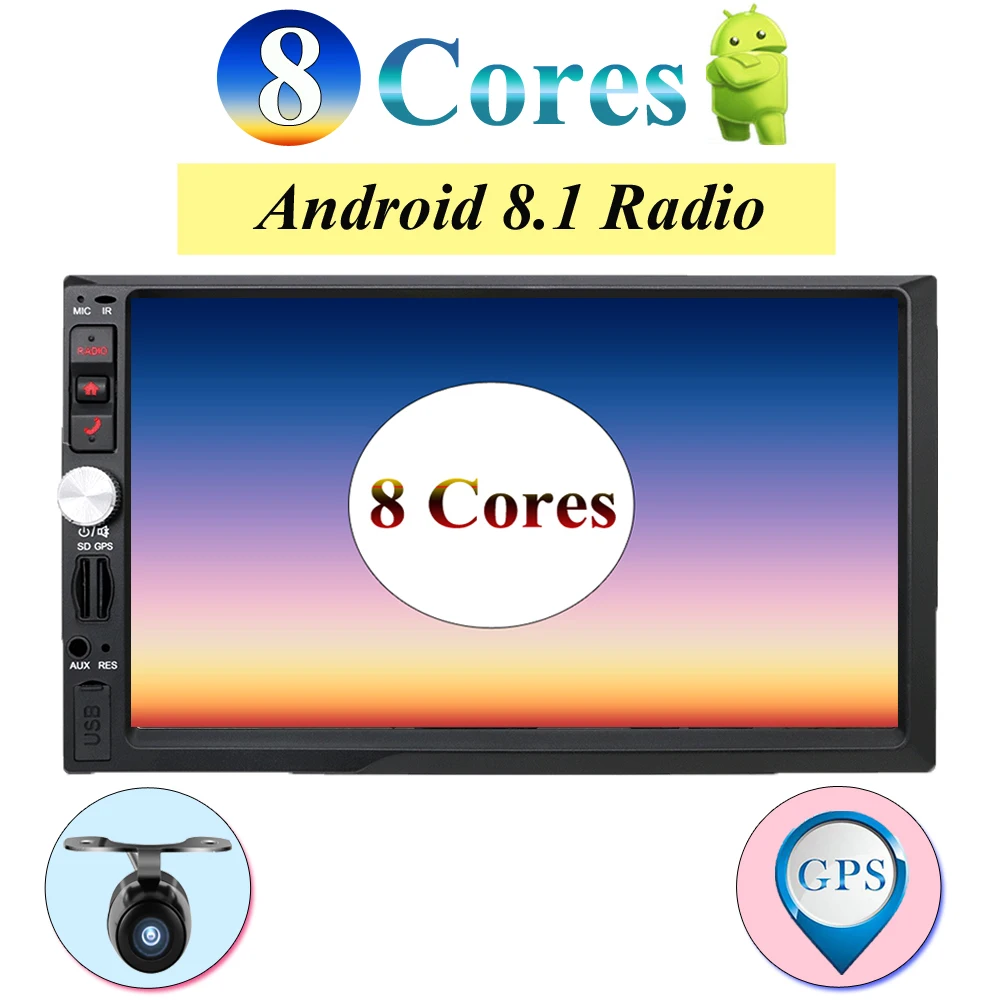 

Universal 2 Din Android 8.1 Car Radio Player GPS+wifi+bluetooth+radio+Octa Core+ddr3+Capacitive Touch Screen+car stereo