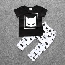 2 pcs Baby’s Clothing Cotton Baby’s Clothes Set Newborn T-shirt and Pants Short Sleeve Infant Baby Boys Clothing for Summer