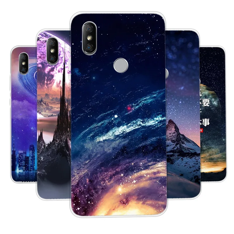 Для Xiaomi Redmi S2 чехол космическая Луна Мягкий ТПУ силиконовый для телефона Coque Fundas с