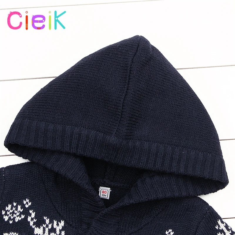 CieiK Baby Girl Outwear Knitted Children Hooded Sweater Christmas Winter Boy Clothes Newborn Jacket Casaco Infantil Kids Coat (6)