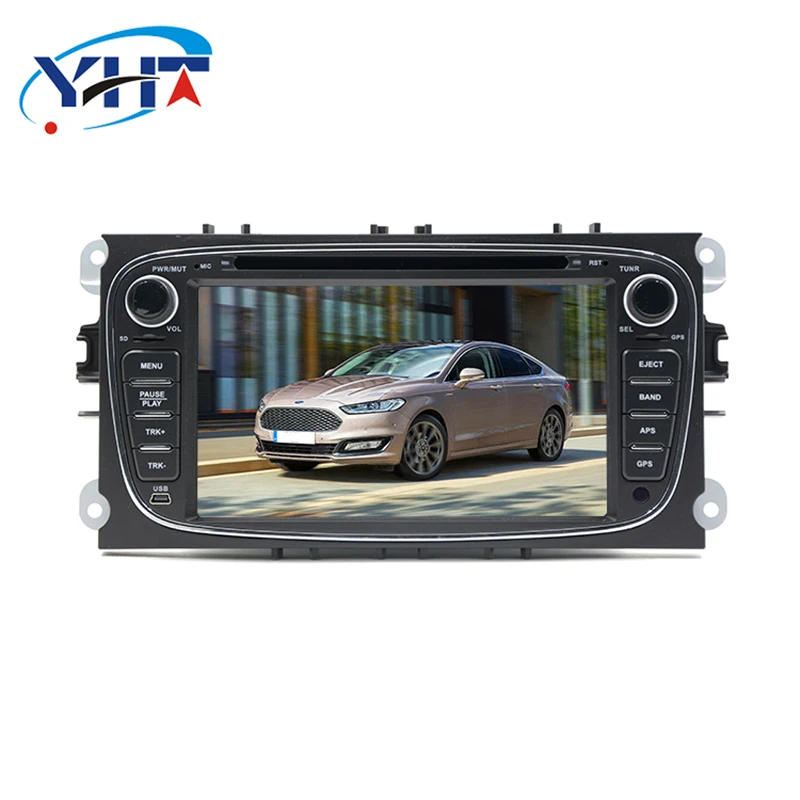 Sale 2 din Android 8.1 Quad Core Car DVD Player GPS Navi for Ford Focus Mondeo Galaxy with Audio Radio Stereo Head Unit Free Canbus 2