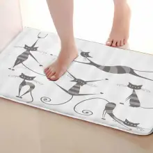 Коврик для ванной комнаты в стиле кошки, Забавный Противоскользящий коврик для ванной, аксессуары для душевой занавески, соответствующие вашей душевой занавеске
