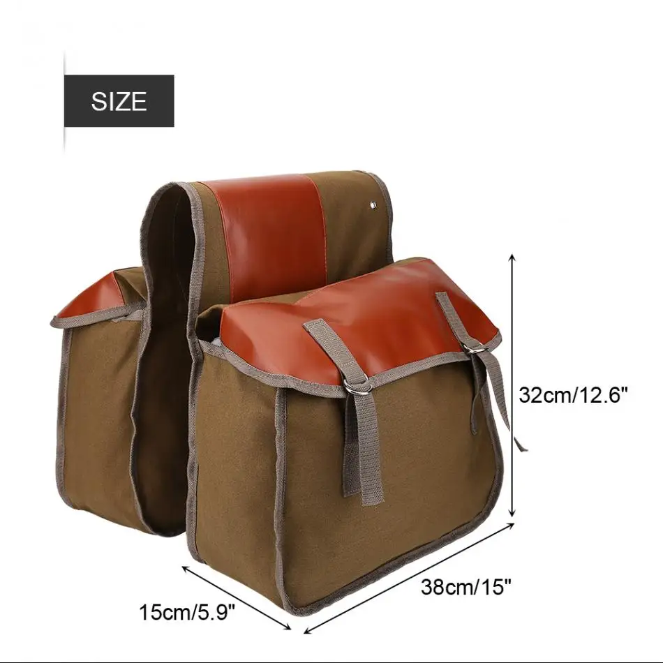 Top Bicycle Canvas Bag Bicycle Back Seat Pannier Cycling Rear Rack Trunk Bike Luggage Large Capacity Saddle Tail Pouches Storage Bag 0