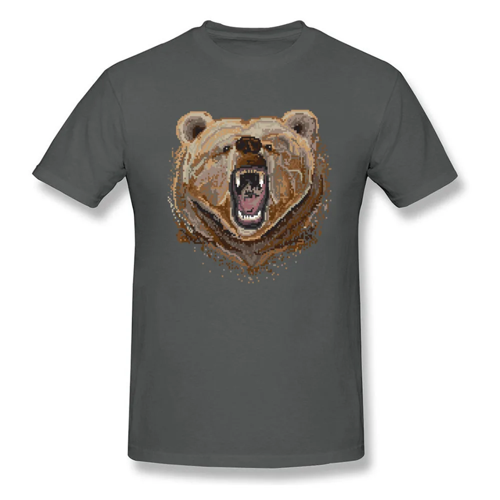 Pixel Bear Round Neck T-shirts Summer/Autumn Tops Tees Short Sleeve Wholesale 100% Cotton Unique T-shirts Casual Men Pixel Bear carbon