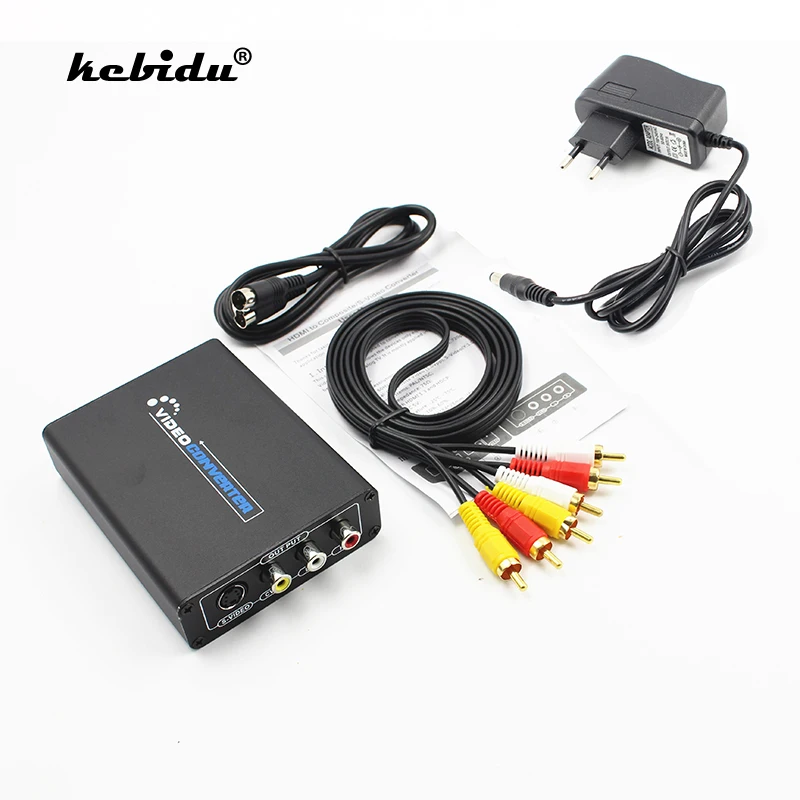 Kebidu HDMI в AV S видео CVBS преобразователь HD 3RCA PAL/NTSC Переключатель SVIDEO +