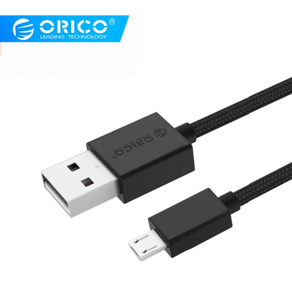 ORICO нейлоновый Micro USB кабель для быстрой зарядки и синхронизации данных для мобильных телефонов Android samsung Xiaomi Redmi USB Кабель зарядного устройства 1 м