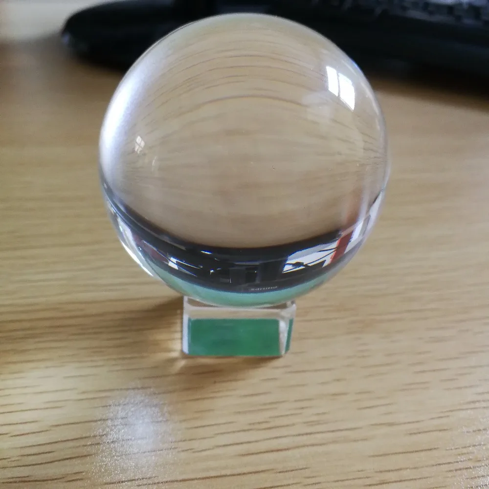 

100mm Natural polished clear crystal quartz ball+Stand Box transshipment Spherule crystal quartz ball nunatak decoration