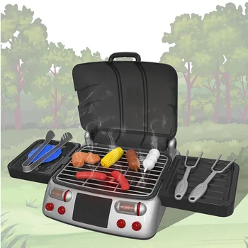 

Kitchen Toys Pretend Play Set For DIY Electric BBQ Grill Playset 2019 Children Cooking Pretend Kitchen Cookware Play Toys