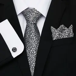Новый Свадебный Мужской галстук серый геометрический модные дизайнерские галстуки для мужчин бизнес 8 см Dropshiiping Vangise галстук для жениха Kravat