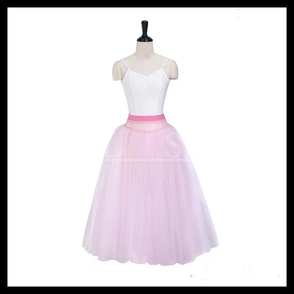 FLTOTURE L2006 балетная практичная мягкая длинная юбка 7 слойное длинное платье с трусами балетные костюмы романтические длинные юбки-пачки