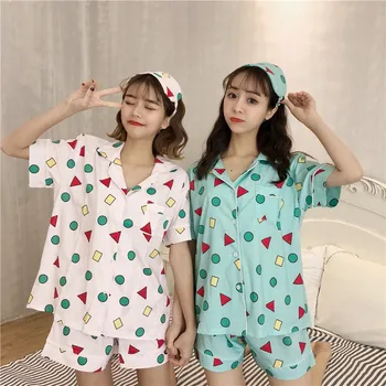 

Pijamas Mujer Sale 2018 Pure Cotton Short Sleeve Shorts Leisure Suit Household To Take Summer Pajamas Women
