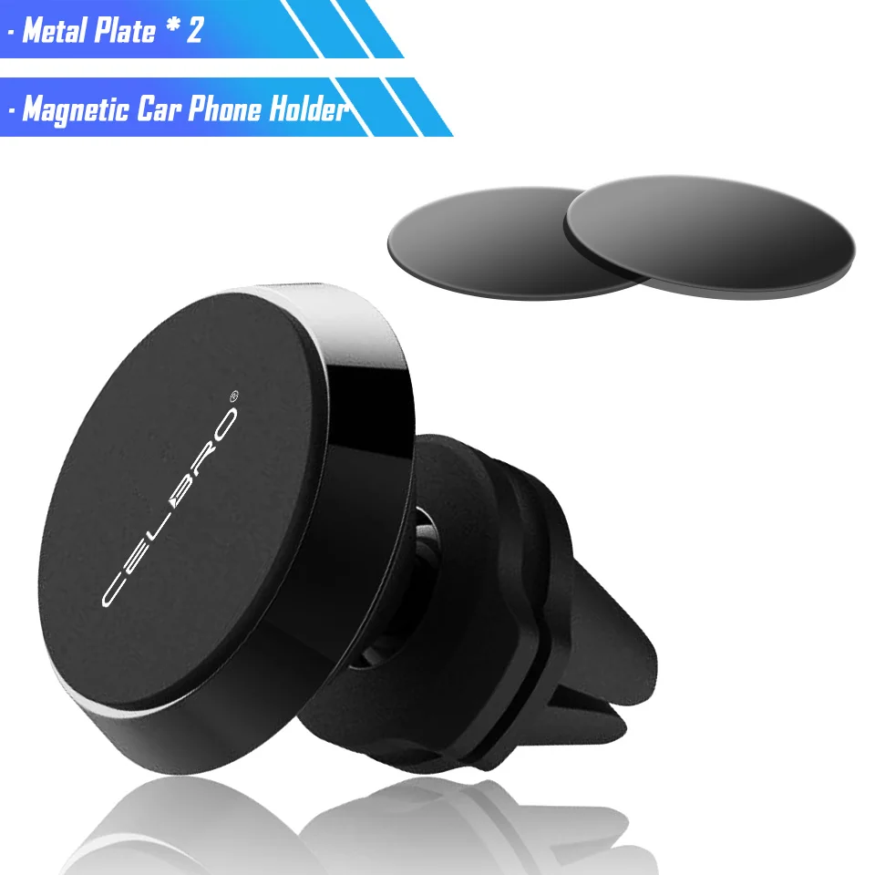 Magnet Phone Holder in Car Mount 360 Degree Rotation Magnetic Cell Phone Stand Cradle Air Outlet Cellphone Car Holder with Clamp - Цвет: Car Phone Holder