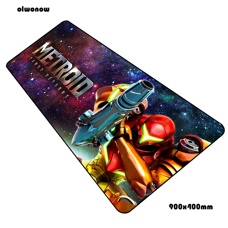 Metroid коврик для мыши геймер мультфильм 90x40 см notbook коврик для мыши игровой коврик для мыши большой инди-поп коврик для мыши стол для компьютера padmouse коврики