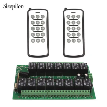 

Sleeplion 10A 24V relay 15CH Circuit Board Wireless RF Remote Control Switch 2 Transmitter+ Receiver 315MHz 433MHz