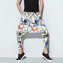 Новое поступление модные штаны-шаровары с эластичной резинкой на талии мужские абстрактные принты граффити хип-хоп брюки-карандаш повседневные мужские брюки уличная одежда