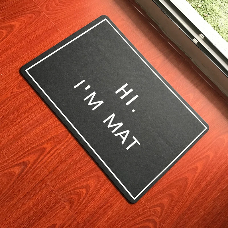 Hi I'm Mat Funny Front Door Mat