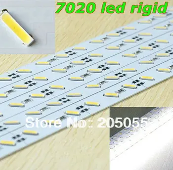 

5pcs Super Bright DC12V Led Aluminum 0.5m 7020SMD 36LEDs hard rigid bar strip Light NON-Waterproof cabinet Jewelry Display-White