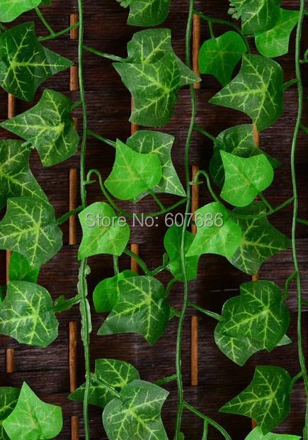 卸売48 ピース 2 4 メートル人工グリーン アイビーリーフガーランド植物フェイク観葉花家の装飾プラスチック植物フリー船 Ivy Leaf Garland Plants Decoration Plastic Plantplastic Plants Aliexpress