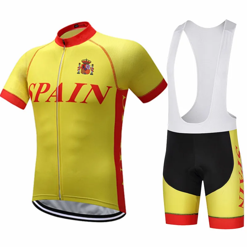 2017 New Spain Cycling Jersey Short Sleeve Cycling Clothing 3D Pad