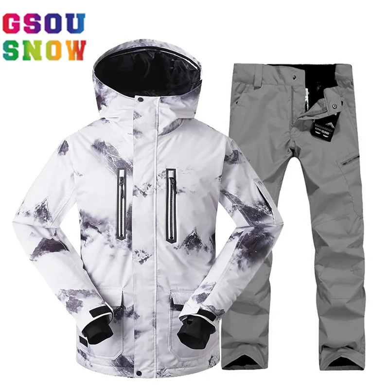 Buy GSOU SNOW Mountain Skiing Suit Men Ski Snow Suit