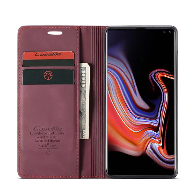 Для samsung Galaxy S10 5G S10E s10 s9 s8 plus S7 Edge роскошный Магнитный чехол-книжка s10 5g тонкий кожаный бумажник чехол с флип-стойкой