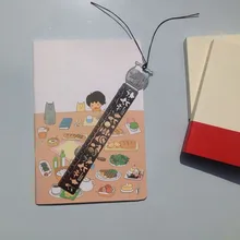 1 шт. полые металлические закладки линейка для детей, студенческий подарок, школьные принадлежности милый Kawaii креативный конь клетка линейка