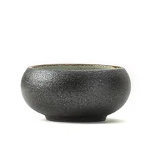 40 мл японский стиль Черный дзен грубая керамика чайная чашка керамический чайный набор кунг-фу винтажная маленькая чайная чаша мастер чашки Посуда для напитков чайная посуда
