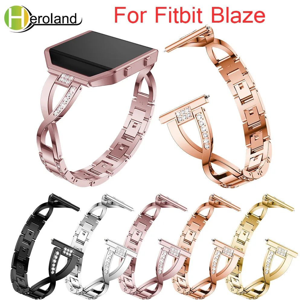 

Crystal Metal WatchBand For Fitbit Blaze smart watch band Wrist Strap For Fitbit Blaze bracelet With Rhinestone Stainless Steel