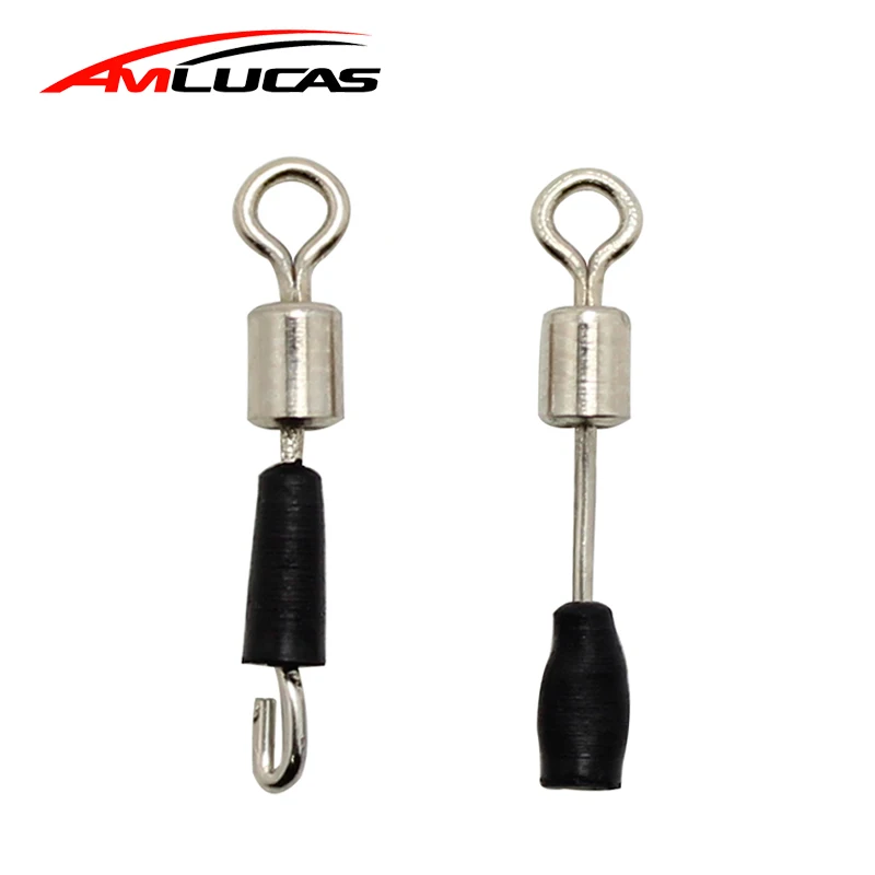 

Amlucas 30pcs/lot Ball Bearing Swivel Solid Rings Fishing Connector Fishing Hooks Quick Fast Link Fishing Tackle WW1019