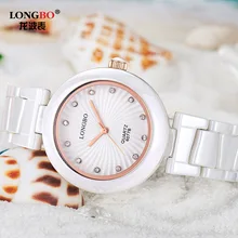 Famous Brand For Women Rose Gold Orchid Flower Diamonds White Ceramic Stainless Steel Waterproof Quartz Watches moda mujer Clock