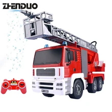 ZhenDuo Brinquedos DO Caminhão Do RC Maior Guindaste Do Caminhão de Pulverização de Fogo 2.4g Controle de Rádio Passatempo Modelo do Veículo da Construção Para Caçoa o Presente brinquedos