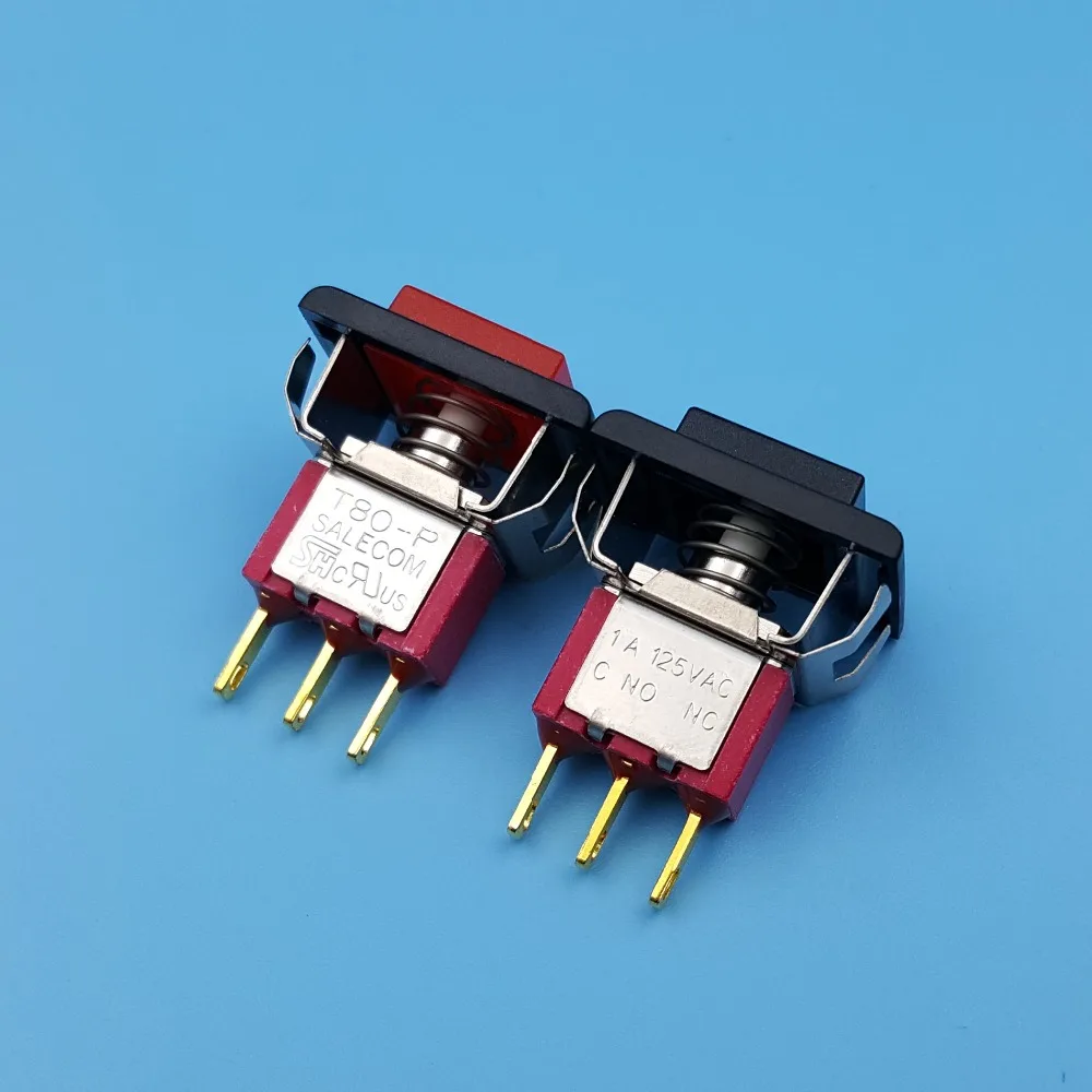 

SH P8701-F22A Square Snap-in With Frame 3Pin Momentary SPDT Mini Push Button Switch