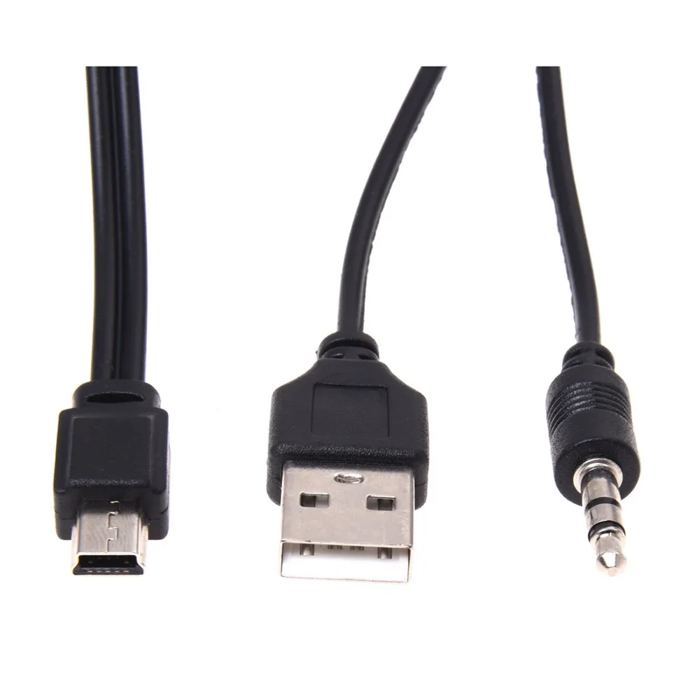 Горячий 3,5 мм Aux USB2.0 Мужской мини 5 Pin USB портативный динамик аудио кабель