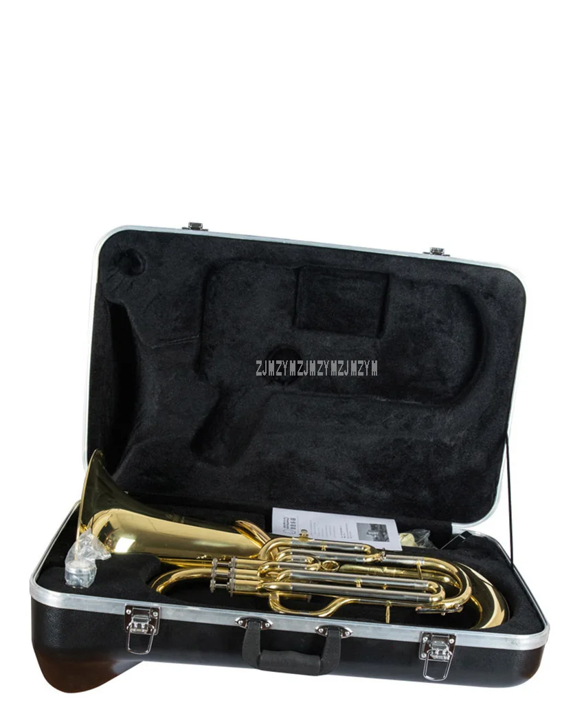 Профессиональный euphonium 3 прямой ключ Bb бас французский Рог золото Lacque Труба латунь материал Музыкальные инструменты JBEP-1180