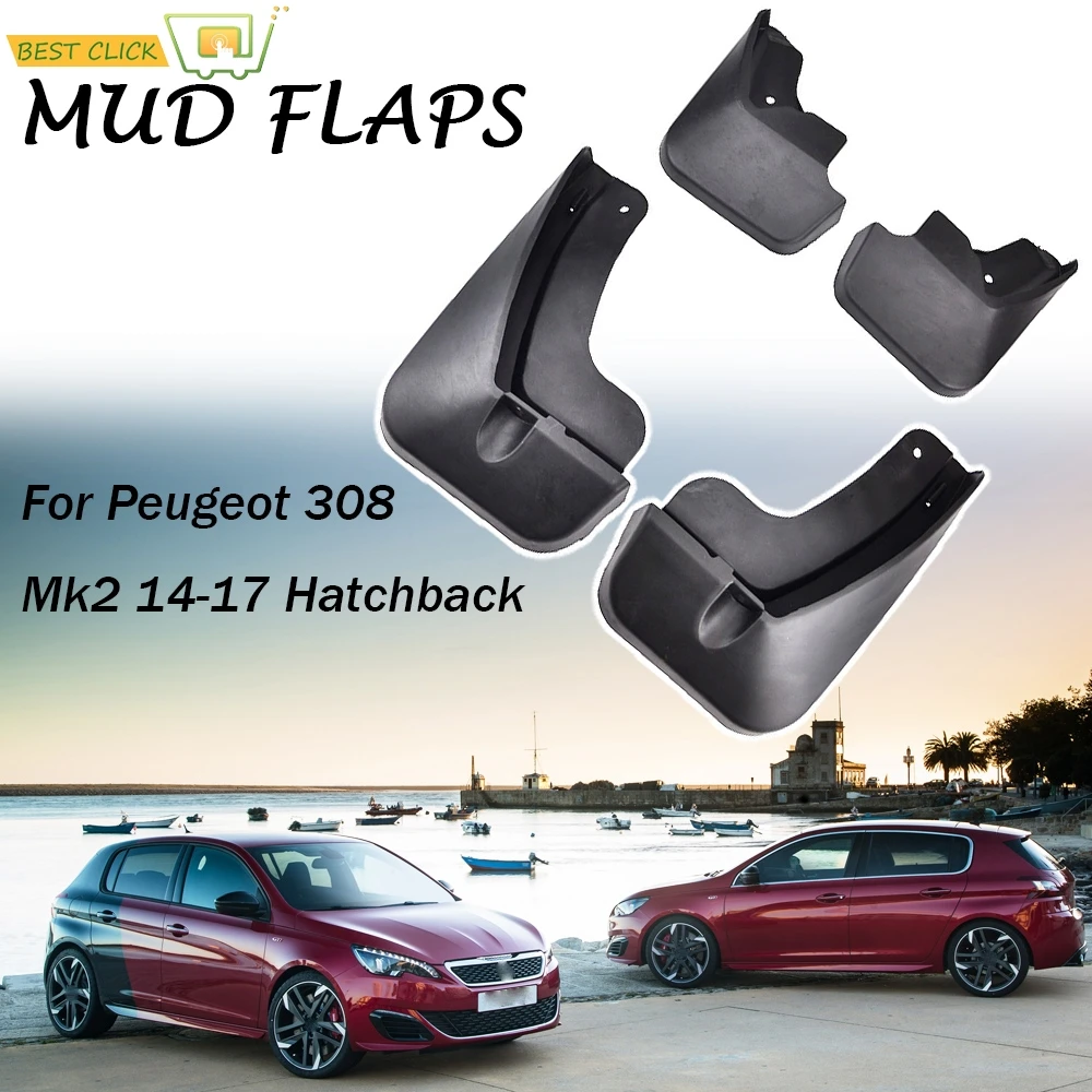 Брызговики для автомобиля Peugeot 308 Mk2 хэтчбек Люк 2014 2015 2016 2017 брызговики брызговик