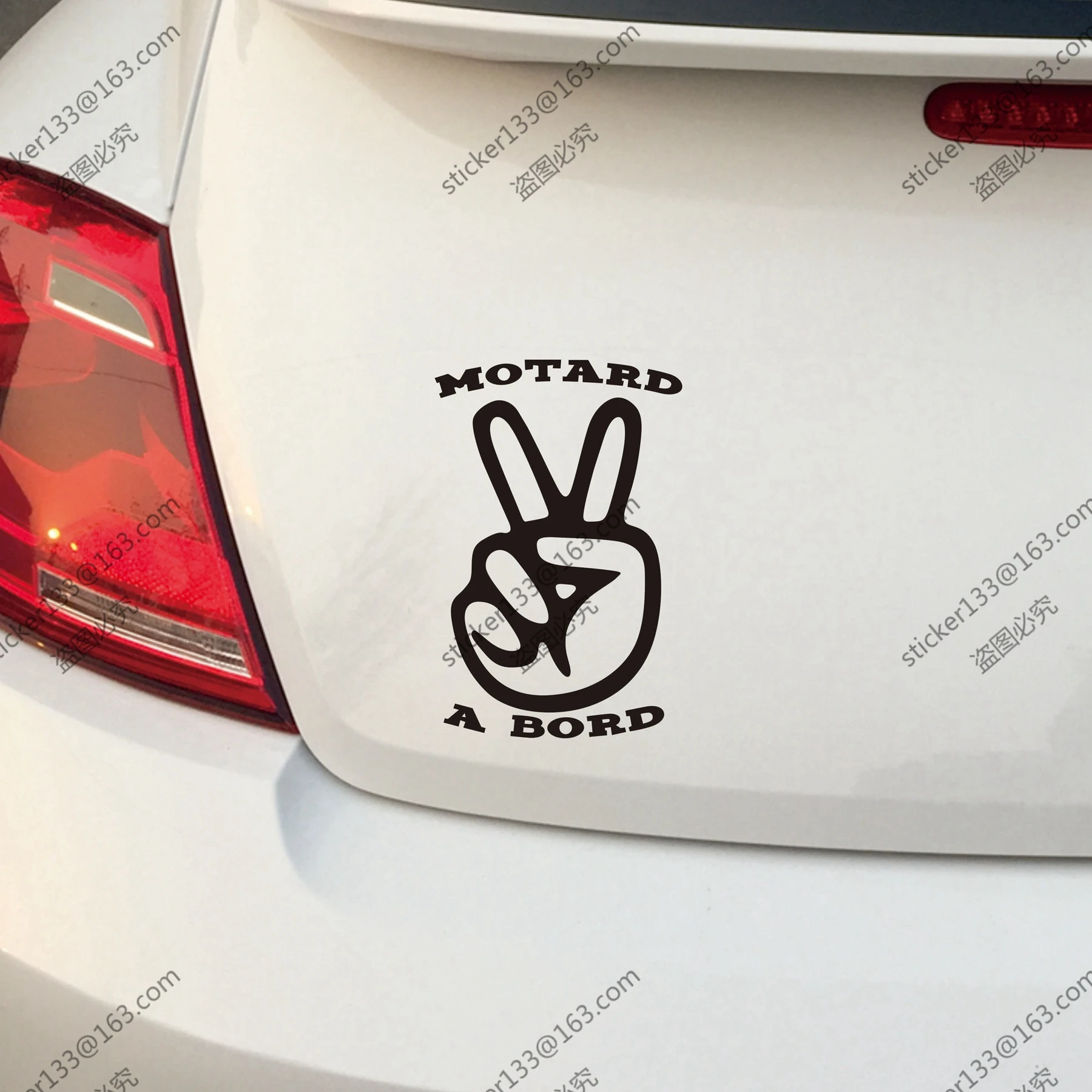 

Motard A Bord on Board French Funny Police Decal Sticker Car Trunk Window Vinyl Die cut ,choose size and color!